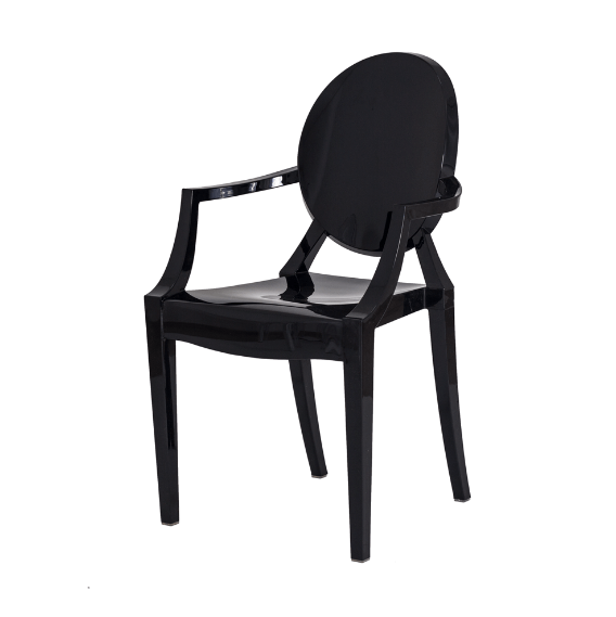 Cadeira Louis Ghost na cor preta